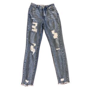 Tinseltown Destroyed Distressed Jeans Straight Leg Denim Casual